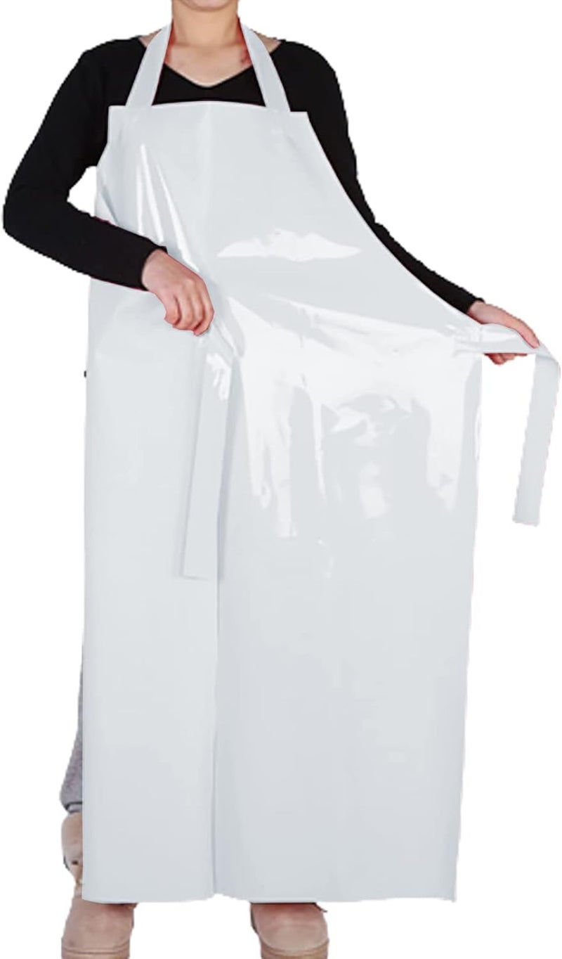 ELEBOX Waterproof Oil Proof Bib Apron Utility Apron Chemical Resistant Apron with Sleeve Work Apron Ultra Lightweight - Image 3